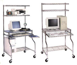 Mobile Wire Computer Workstation With Caster House Way Furniture