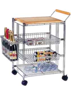 Wire Shelf Dining Cart