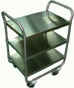 Stainless Steel Shelf Cart with 3 Shelves