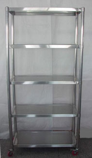 STAINLESS STEEL Shelving with 5 shelves 