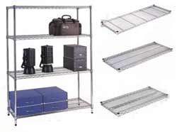 wire shelving: stainless steel